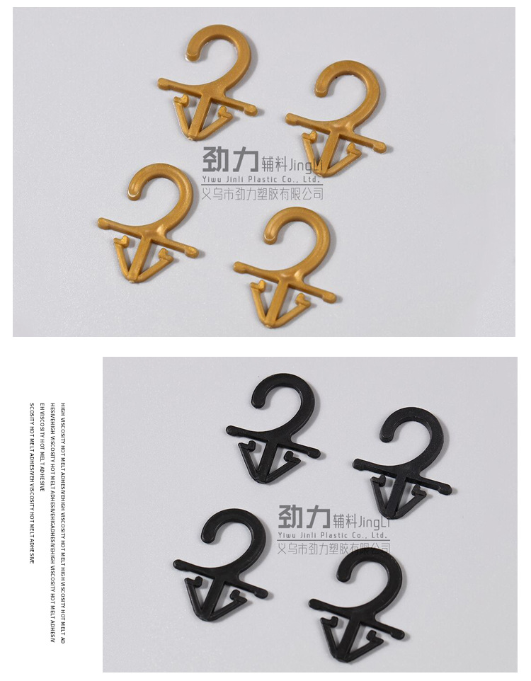 Wholesale Spot Plastic Pointed Hook Fashion Triangle Hook Transparent Black Color Box Packing Box Hanging Buckle Gift Box Hook