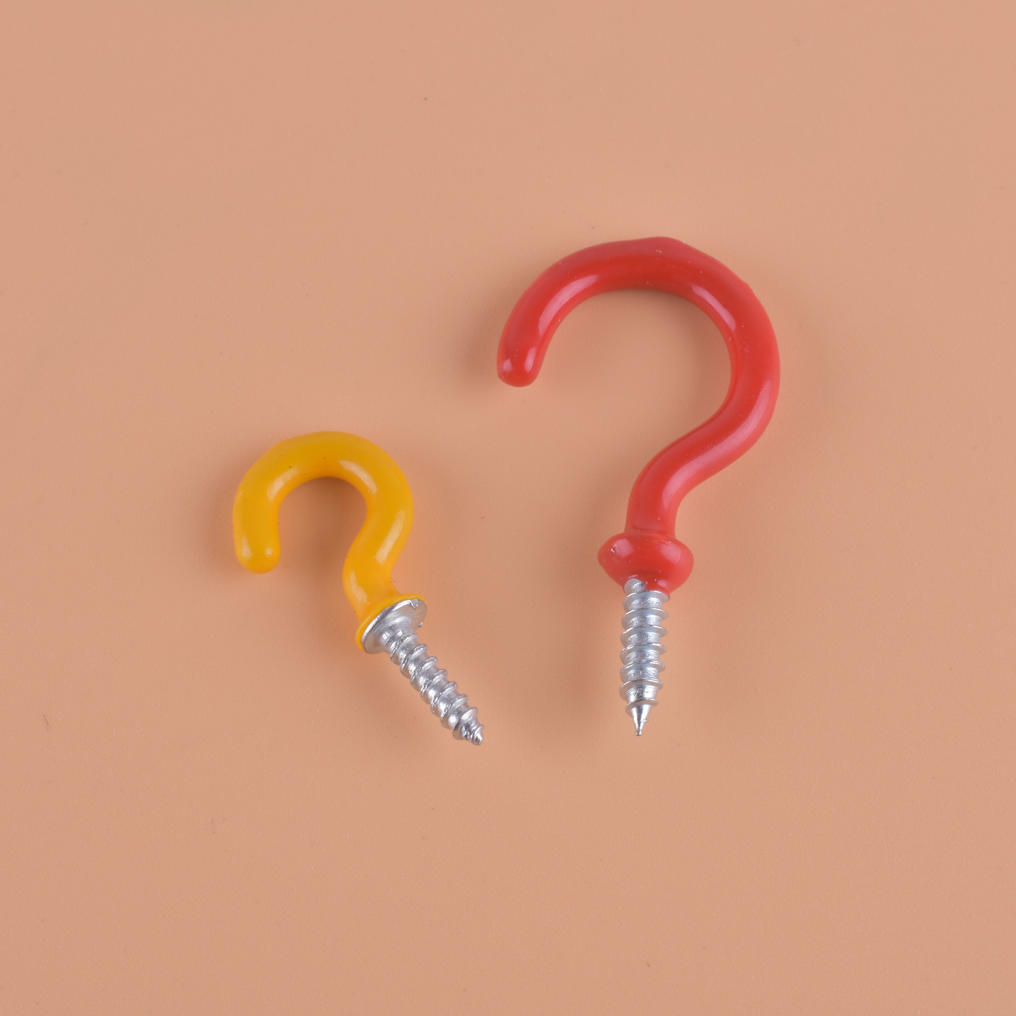 Mini pp box with color package plastic cup hook right Angle hook 20 pieces.