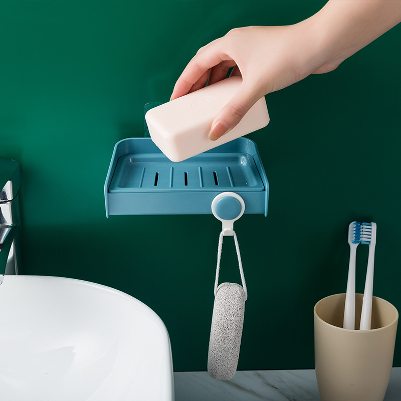 Toilet SOAP Box Shelf Non-Punch Hook SOAP Box Wall Hanging SOAP Rack Toilet SOAP Box Shelf Plastic SOAP Rack