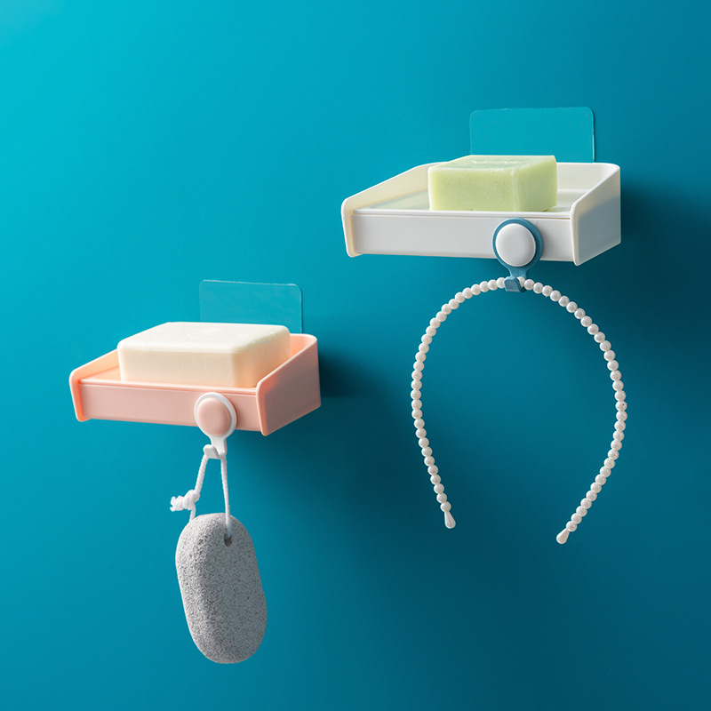 Toilet SOAP Box Shelf Non-Punch Hook SOAP Box Wall Hanging SOAP Rack Toilet SOAP Box Shelf Plastic SOAP Rack