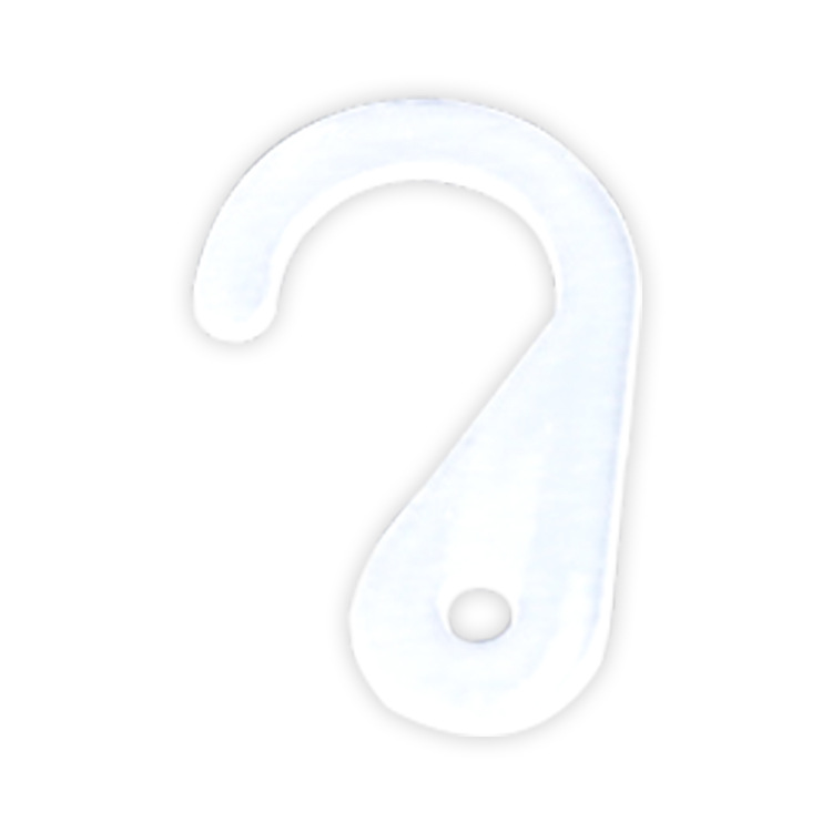 Factory Direct Plastic Pp Small Hook Hanging Buckle White Black Fabric Swatch Shoes and Socks Buckle Display Color Box Question Mark Hook