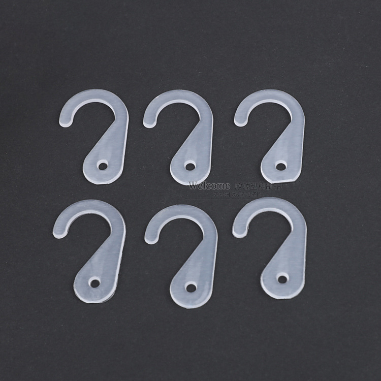 Factory Direct Plastic Pp Small Hook Hanging Buckle White Black Fabric Swatch Shoes and Socks Buckle Display Color Box Question Mark Hook
