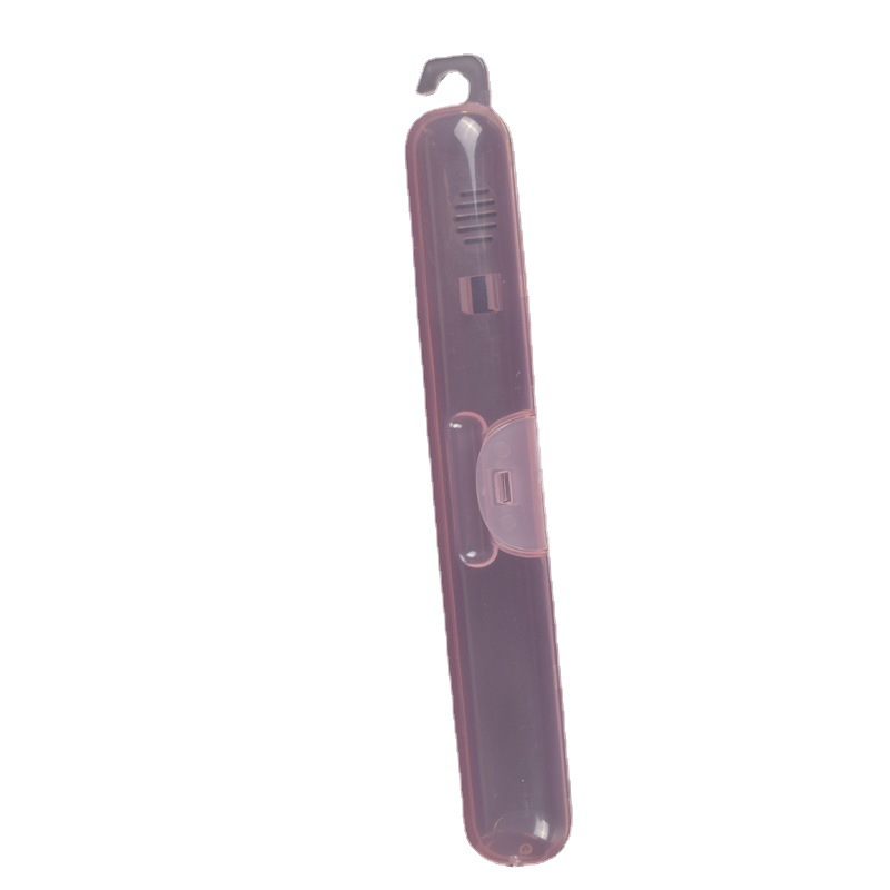 [Factory Direct Sale] Toothbrush Case Plastic Box Travel Business Traveling Portable Simple Hook Storage Box Small and Clear