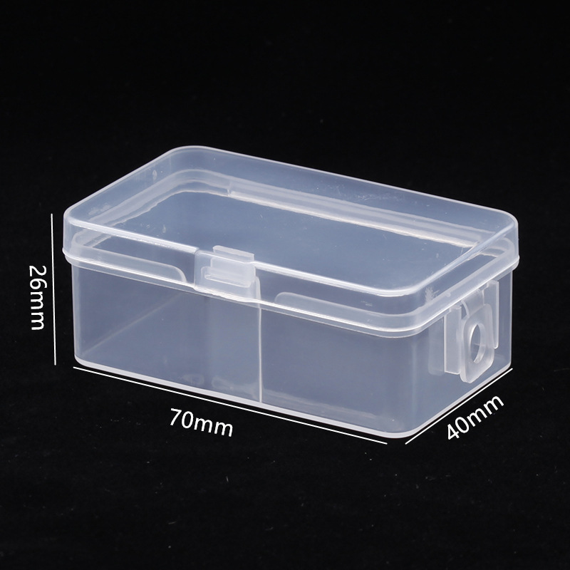 Factory Supply Transparent Plastic Hook Box Rectangle with Lid Pp Universal Packing Box Parts Storage Box