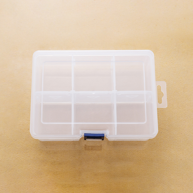 Detachable Multi-Grid Transparent Tool Box Portable Buckle with Hook Screw Parts Accessories Fishing Gear Plastic Storage Box