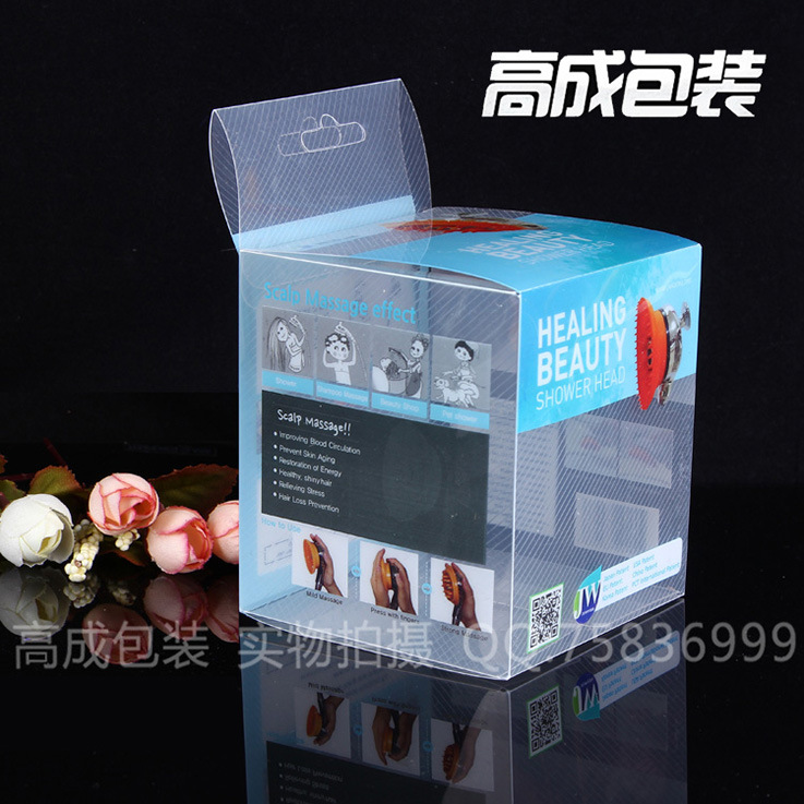 Customized Folding PVC Transparent Packing Box Pp Frosted Twill Plastic PET Plastic Box Hook Gift Color Printing
