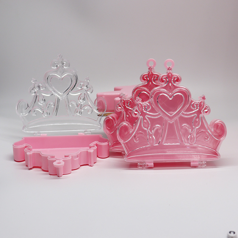 [Yiwu Hot Sale] Ornament Rubber Band Cartoon Storage Box Cute Toy Hook Plastic Box Transparent Factory Wholesale