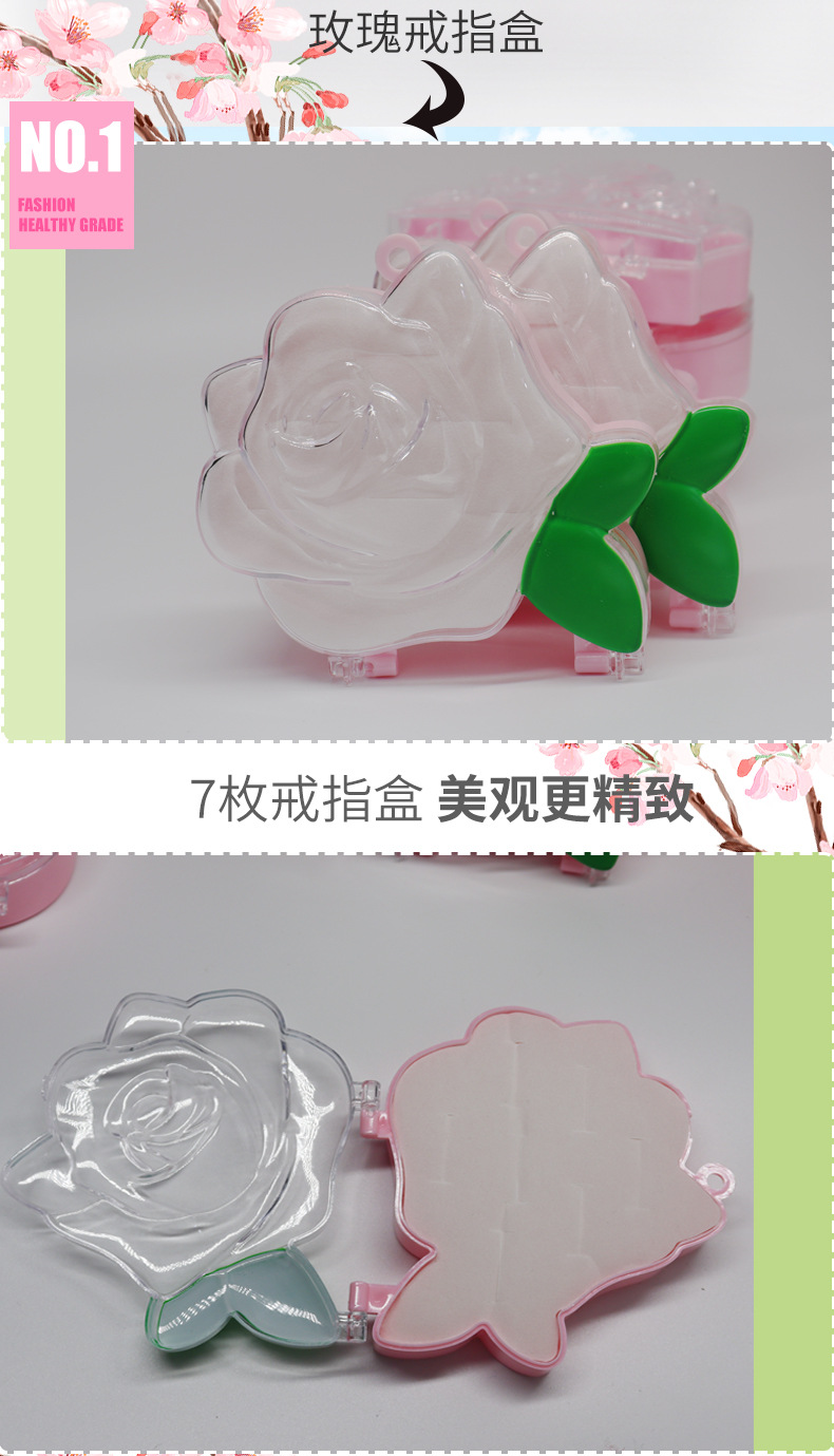[Yiwu Hot Sale] Ornament Rubber Band Cartoon Storage Box Cute Toy Hook Plastic Box Transparent Factory Wholesale
