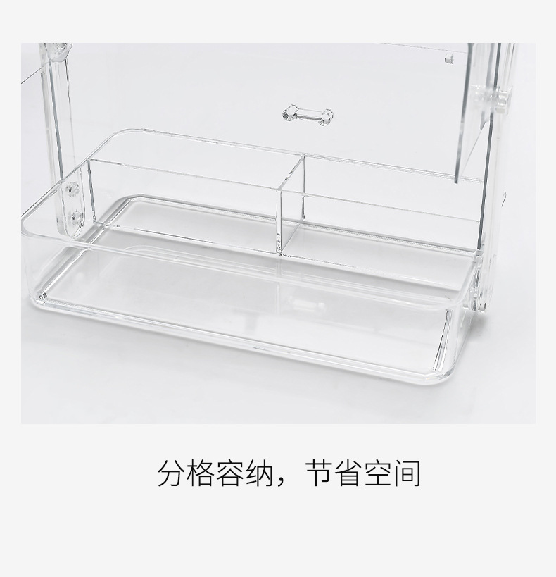 Cosmetics Desktop Organizing Storage Box Portable Transparent Plastic Box Multi-Functional Internet Celebrity Cosmetic Case Large Capacity Cosmetics Desktop Organizing Storage Box Portable Transparent Plastic Box Multi-Functional Internet Celebrity Cosmetic Case Large Capacity