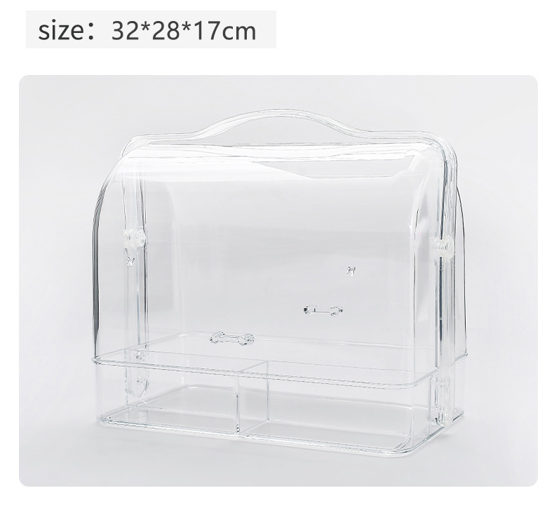Cosmetics Desktop Organizing Storage Box Portable Transparent Plastic Box Multi-Functional Internet Celebrity Cosmetic Case Large Capacity Cosmetics Desktop Organizing Storage Box Portable Transparent Plastic Box Multi-Functional Internet Celebrity Cosmetic Case Large Capacity