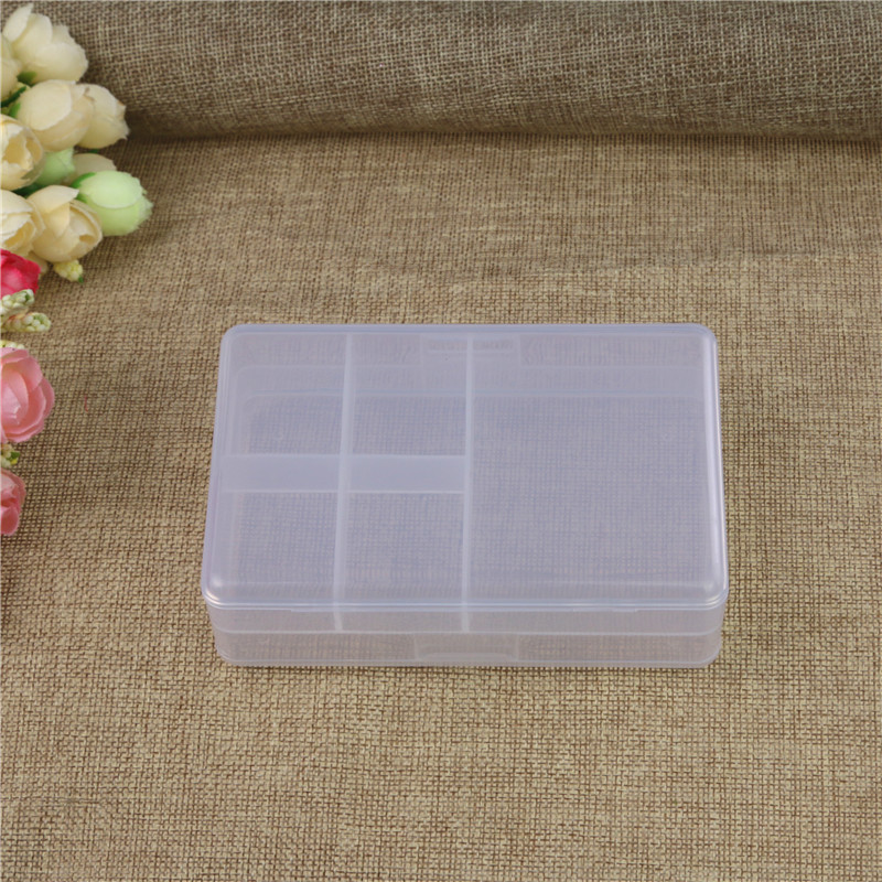 A transparent plastic box removable clamshell boxes jewelry storage box classification