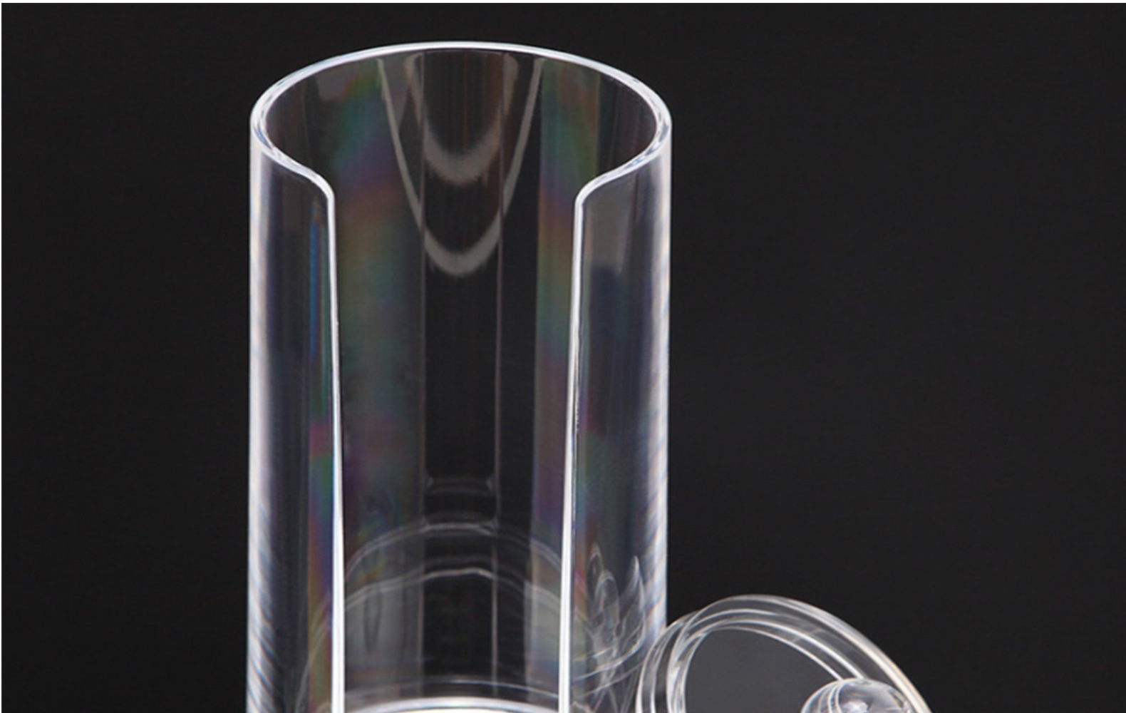 Transparent Plastic Box Facial Wipe Box Cotton Puff Powder Puff Storage Box Open round Acrylic Box Transparent Plastic Box Facial Wipe Box Cotton Puff Powder Puff Storage Box Open round Acrylic Box