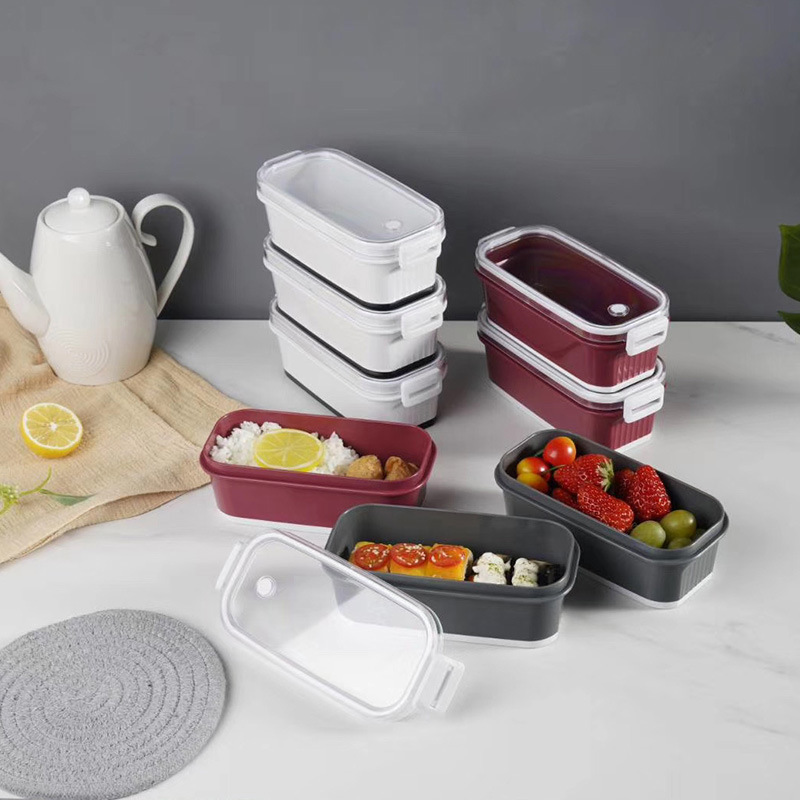 Crisper Transparent Plastic Box Rectangular Sealed Box Refrigerator Refrigerated Box Food Storage Box Commercial