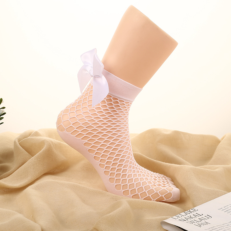 Spring and Autumn Long Tube Fishnet Stockings Women's Simple Breathable Summer Spot Mesh Solid Color Black Bunching Socks Independent Packaging Spring and Autumn Long Tube Fishnet Stockings Women's Simple Breathable Summer Spot Mesh Solid Color Black Bunching Socks Independent Packaging
