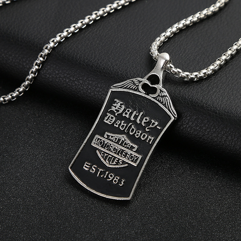 Hip hop jewelry necklace Japanese and Korean personality vintage men's necklace accessories hip-hop hang tag accessories a generation hair