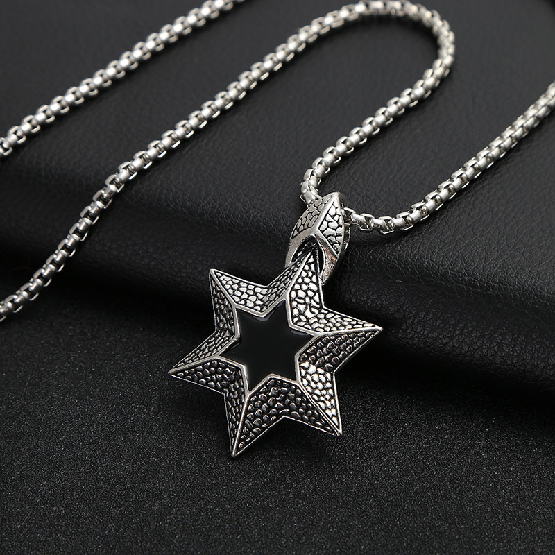 Hip hop jewelry necklace Japanese and Korean personality vintage men's necklace accessories hip-hop hang tag accessories a generation hair