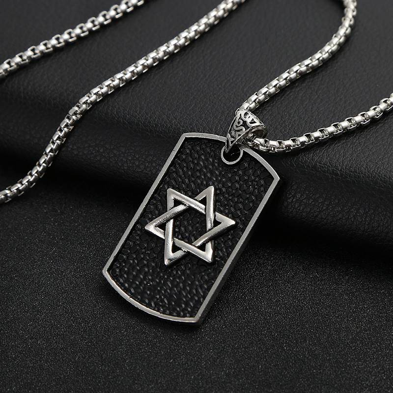 Hip hop jewelry necklace Japanese and Korean personality vintage men's necklace accessories hip-hop hang tag accessories a generation hair
