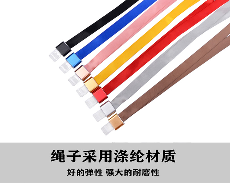 Customized Rope Printed Logo Name Tag Hang Rope Work Card Rope Access Control Badge Lanyard Nylon Sling 1.5cm Wide