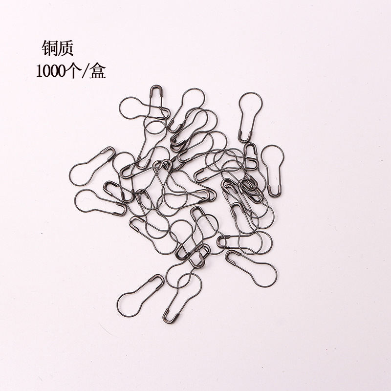 Spot Tag Hang Rope Pin Black White Metal Copper Iron Gourd Pin Clothing Label Safety Pin Factory Direct Supply