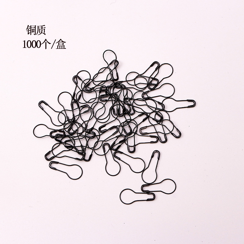 Spot Tag Hang Rope Pin Black White Metal Copper Iron Gourd Pin Clothing Label Safety Pin Factory Direct Supply