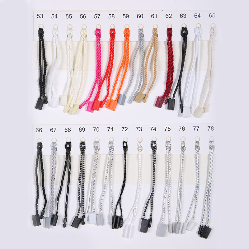 Creative Best-Seller Clothing Tag Hang Rope Square Head Plastic Universal Charm Bracelet Pin Clasp Yiwu Factory Wholesale Customization