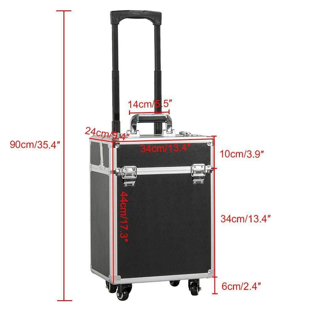 Custom universal wheel pull rod cosmetic case large hand lock with multi-layer large capacity cosmetic tattoo storage toolbox Custom universal wheel pull rod cosmetic case large hand lock with multi-layer large capacity cosmetic tattoo storage toolbox