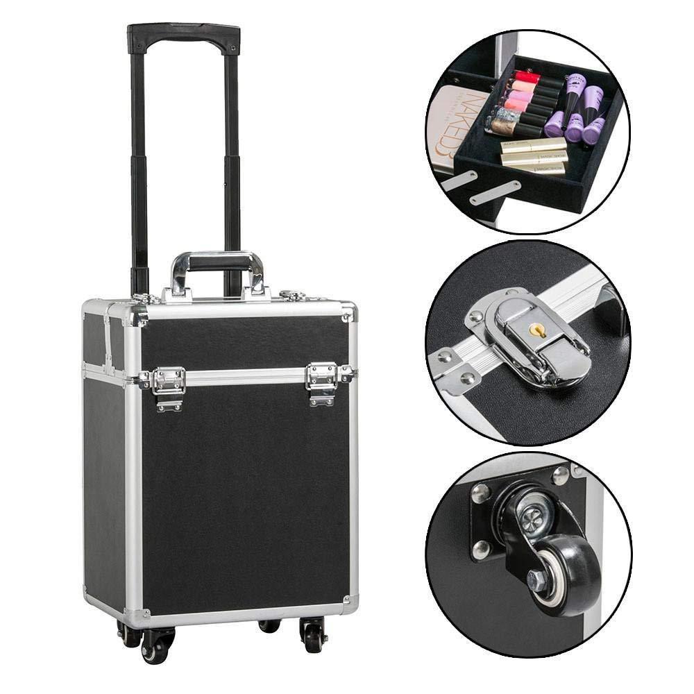 Custom universal wheel pull rod cosmetic case large hand lock with multi-layer large capacity cosmetic tattoo storage toolbox Custom universal wheel pull rod cosmetic case large hand lock with multi-layer large capacity cosmetic tattoo storage toolbox