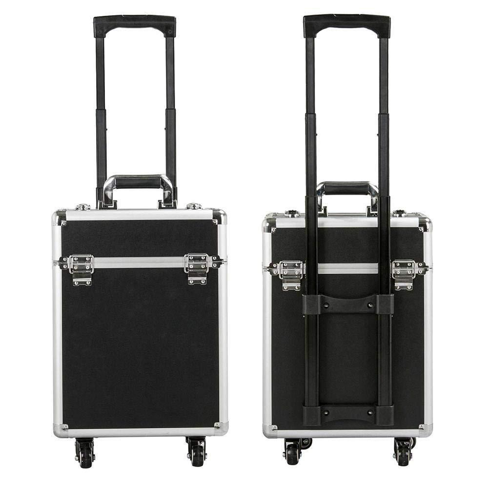 Custom universal wheel pull rod cosmetic case large hand lock with multi-layer large capacity cosmetic tattoo storage toolbox Custom universal wheel pull rod cosmetic case large hand lock with multi-layer large capacity cosmetic tattoo storage toolbox