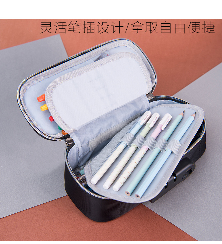 Tongzhuo Men's Simple Canvas Pen Bag Large Capacity Password Lock Portable Korean Student Men and Women Stationery Case Amazon Tongzhuo Men's Simple Canvas Pen Bag Large Capacity Password Lock Portable Korean Student Men and Women Stationery Case Amazon