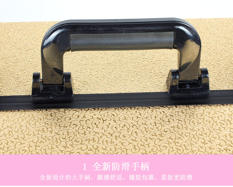 New style clamping lock cosmetic case hand - held double - open aluminum alloy New style clamping lock cosmetic case hand - held double - open aluminum alloy