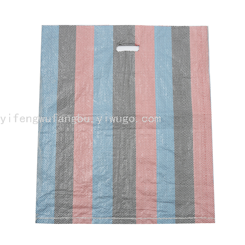 Color Stripes Woven Bag Packaging Woven Bag Can Be Customized Logo Woven Bag