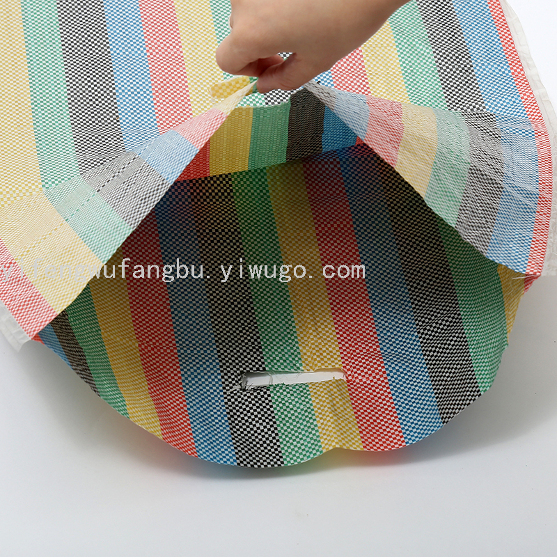 Color Stripes Woven Bag Packaging Woven Bag Can Be Customized Logo Woven Bag Color Stripes Woven Bag Packaging Woven Bag Can Be Customized Logo Woven Bag