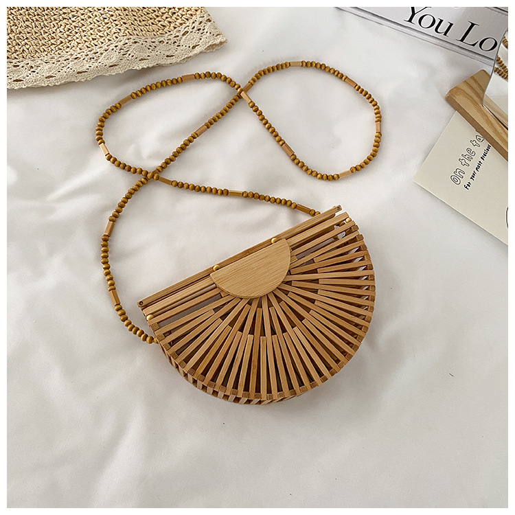 Internet Celebrity Woven Bag Female 2021 New Summer Little Fresh Girl Versatile Special-Interest Design Hollow out Beach Bag Tide