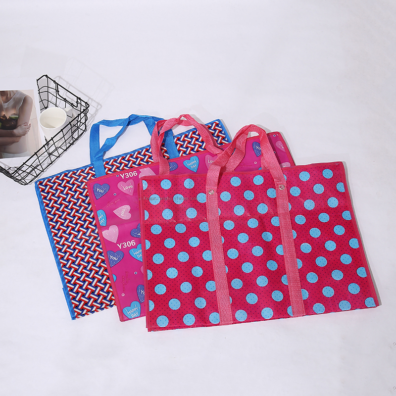Hot-selling color printing non-woven fabric bag woven bag luggage bag moving bag tote bag