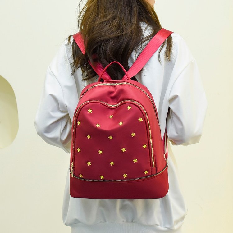 Foreign Trade Wholesale Fashion Backpack 2022 Romantic Spring New Oxford Woven Bag on Starry Sky