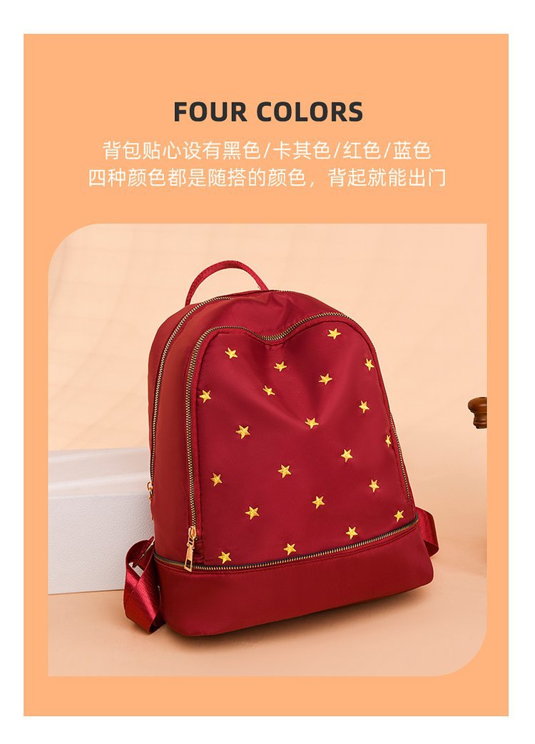 Foreign Trade Wholesale Fashion Backpack 2022 Romantic Spring New Oxford Woven Bag on Starry Sky