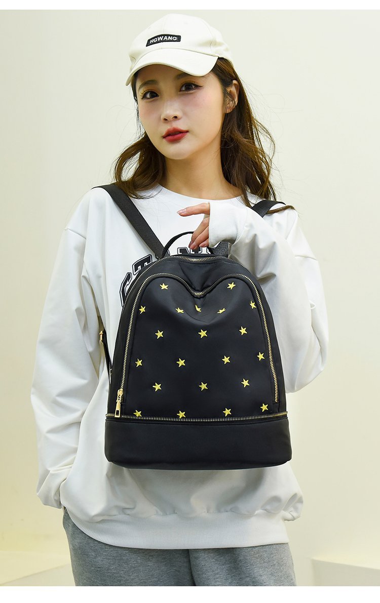 Foreign Trade Wholesale Fashion Backpack 2022 Romantic Spring New Oxford Woven Bag on Starry Sky