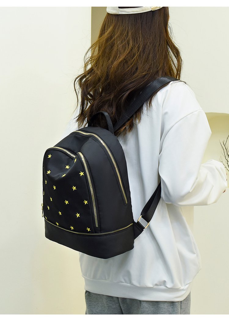 Foreign Trade Wholesale Fashion Backpack 2022 Romantic Spring New Oxford Woven Bag on Starry Sky