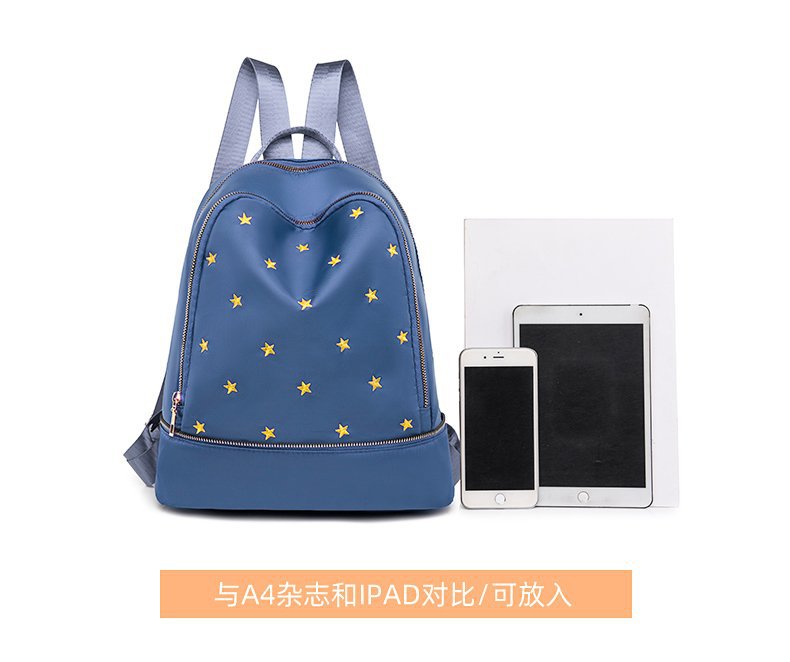 Foreign Trade Wholesale Fashion Backpack 2022 Romantic Spring New Oxford Woven Bag on Starry Sky