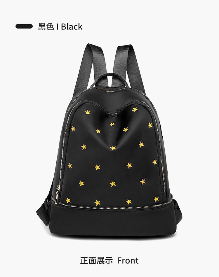 Foreign Trade Wholesale Fashion Backpack 2022 Romantic Spring New Oxford Woven Bag on Starry Sky