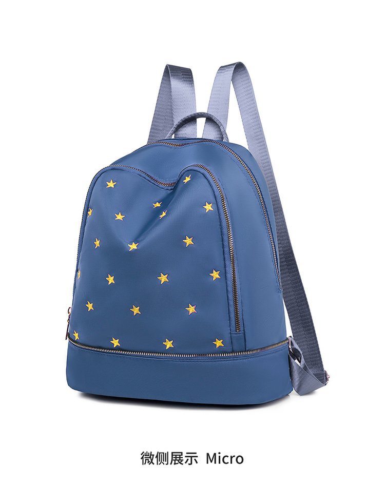 Foreign Trade Wholesale Fashion Backpack 2022 Romantic Spring New Oxford Woven Bag on Starry Sky