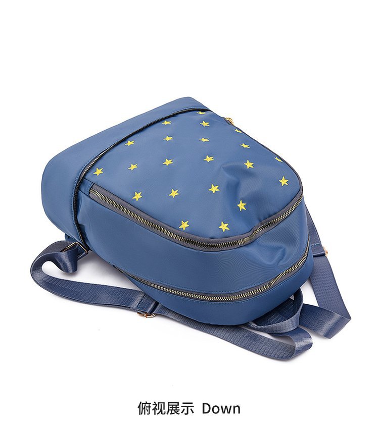 Foreign Trade Wholesale Fashion Backpack 2022 Romantic Spring New Oxford Woven Bag on Starry Sky