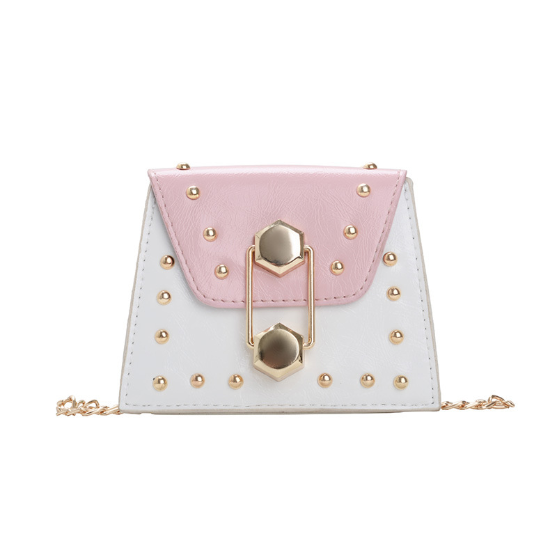Rivet Mini Bag 2021 New Korean Fashion Ins Internet Celebrity All-Match Parent-Child Children&#039;s Crossbody Small Square Bag