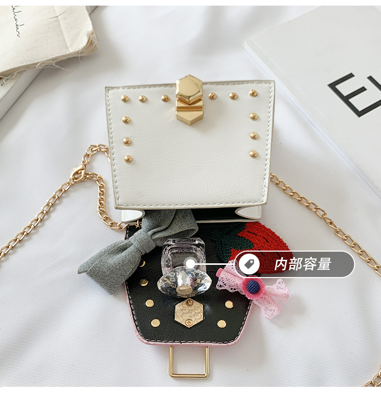 Rivet Mini Bag 2021 New Korean Fashion Ins Internet Celebrity All-Match Parent-Child Children's Crossbody Small Square Bag