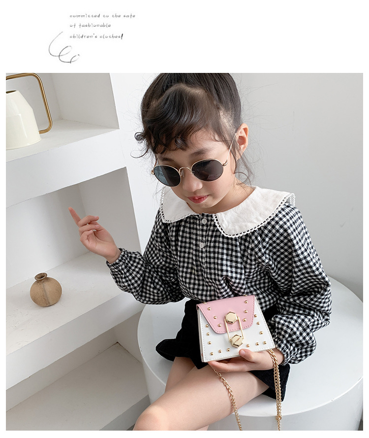 Rivet Mini Bag 2021 New Korean Fashion Ins Internet Celebrity All-Match Parent-Child Children's Crossbody Small Square Bag