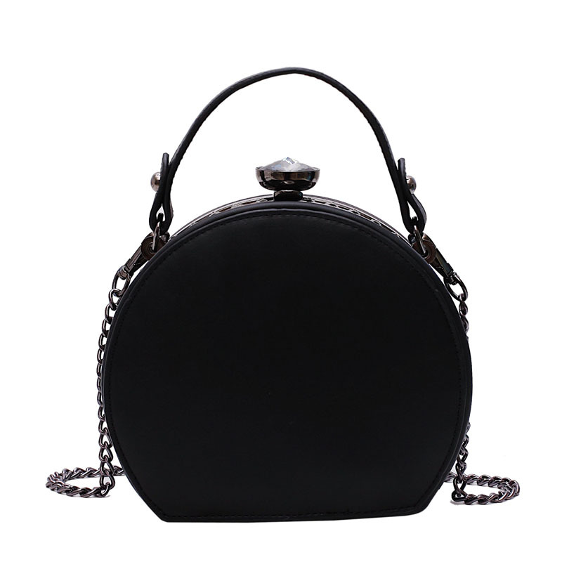 Bag Women&#039;s Bag New 2021 New Korean Style Chain Crossbody All-Matching Korean Shoulder Fashion Retro Rivet Small round Bag