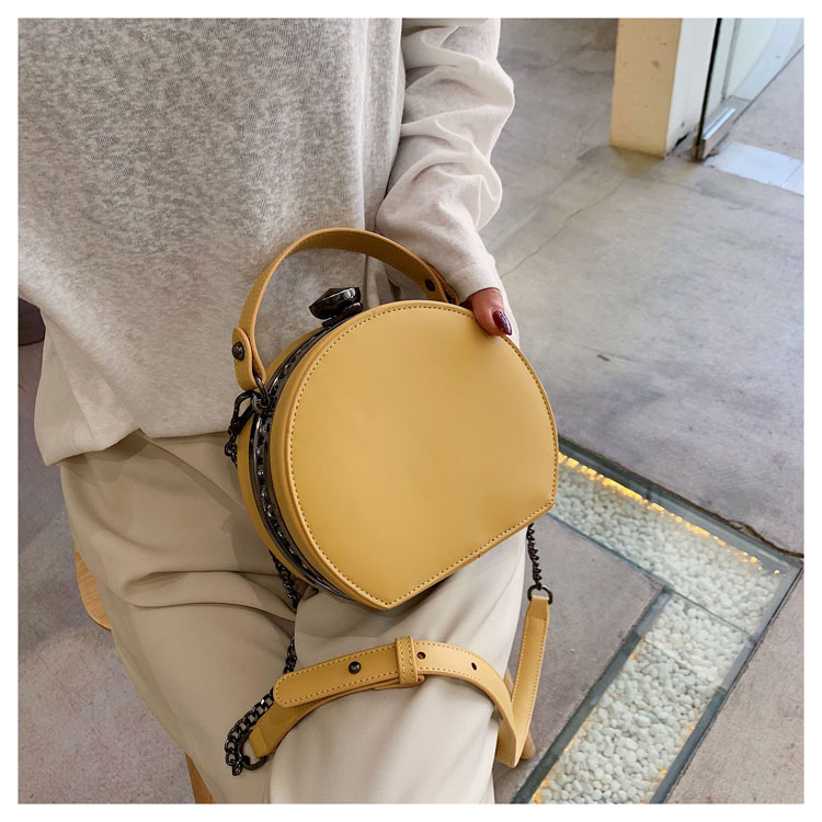 Bag Women's Bag New 2021 New Korean Style Chain Crossbody All-Matching Korean Shoulder Fashion Retro Rivet Small round Bag