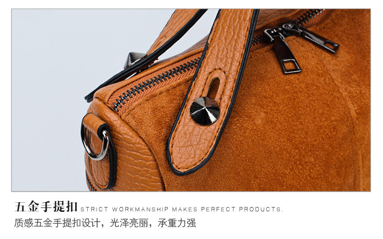 Amazon Women's Bag Foreign Trade Popular Style Rivet Handbag European and American Fashion Frosted Motorcycle Bag Women's Large Shoulder Bag