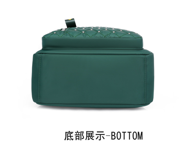 2020 New Women's Bag Oxford Cloth Backpack Waterproof Nylon Schoolbag Women's Korean Style Rivet Casual Backpack Wholesale