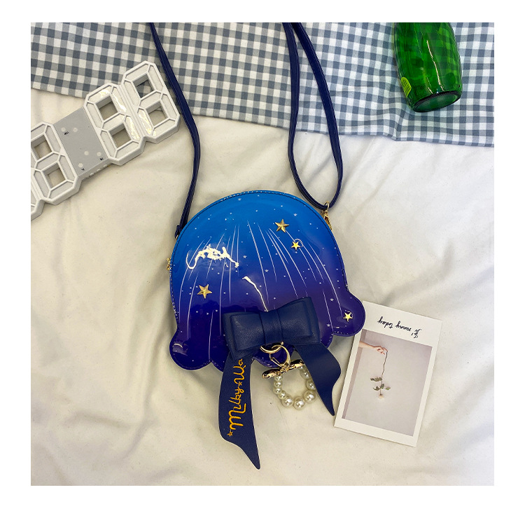 Foreign Trade New Fantasy Creative Jellyfish Shoulder Bag Pearl Bow Rivet Crossbody Bag Contrast Color Letter Women Bag